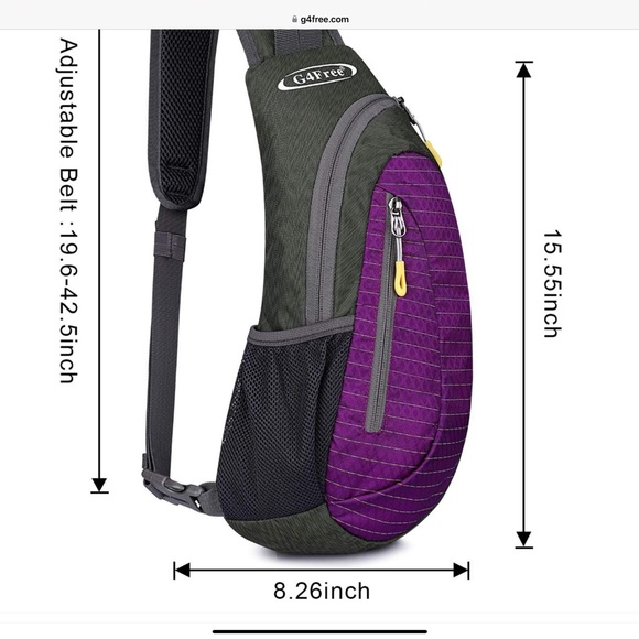 G4Free Gray and Tan Women's Sling Bag - Picture 14 of 14